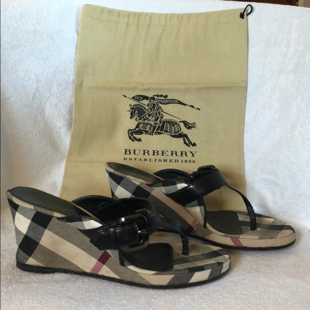 Burberry Wedge Thong Sandal